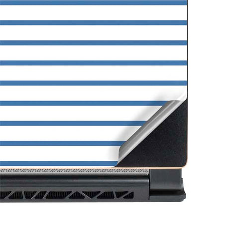 Blue and White Stripes MSI GS65 Stealth Laptop Skin
