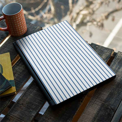 Blue and White Stripes MSI GS65 Stealth Laptop Skin