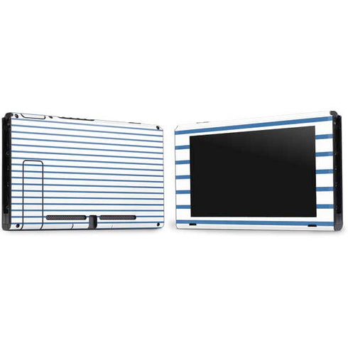 Blue and White Stripes Nintendo Switch Bundle Skin