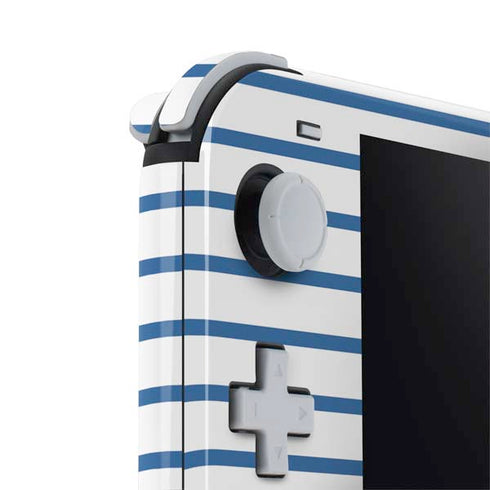 Blue and White Stripes Nintendo Switch Lite Skin
