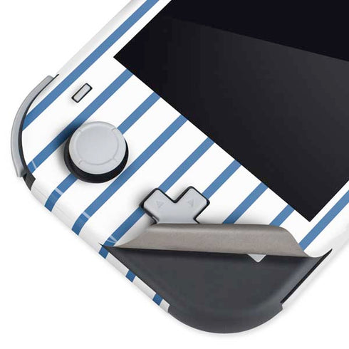 Blue and White Stripes Nintendo Switch Lite Skin