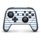 Blue and White Stripes Nintendo Switch Pro Controller Skin