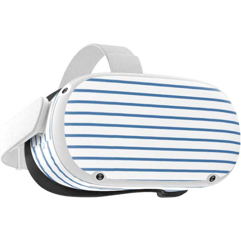Blue and White Stripes Oculus Quest 2 Skin