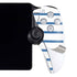 Blue and White Stripes PlayStation Portal Remote Player Skin