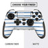 Blue and White Stripes PlayStation Scuf Vantage 2 Controller Skin