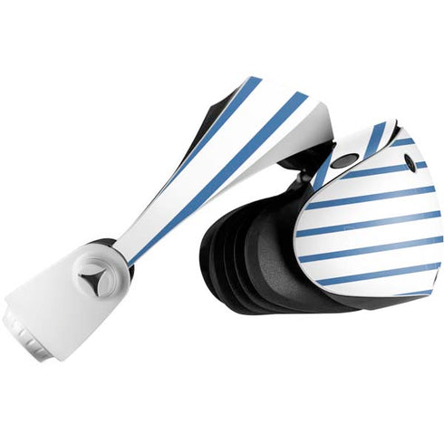 Blue and White Stripes PlayStation VR2 Skin