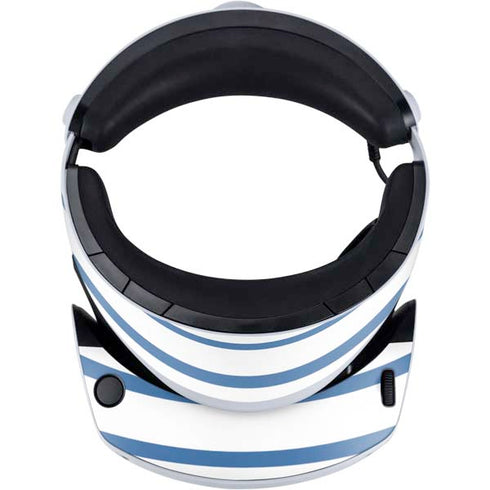 Blue and White Stripes PlayStation VR2 Skin