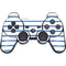 Blue and White Stripes PS3 Dual Shock wireless controller Skin