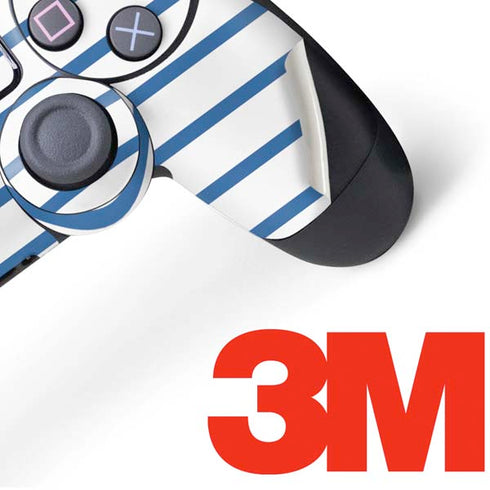 Blue and White Stripes PS4 Controller Skin