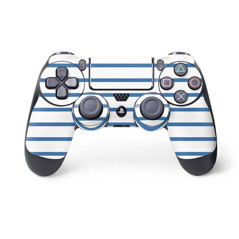 Blue and White Stripes PS4 Controller Skin