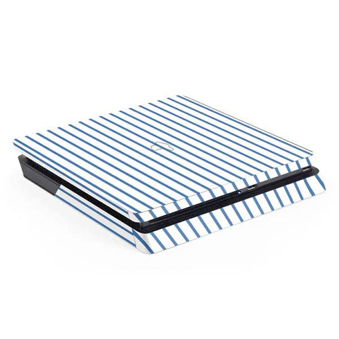 Blue and White Stripes PS4 Slim Skin