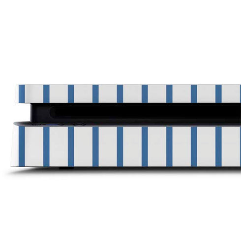 Blue and White Stripes PS4 Slim Skin