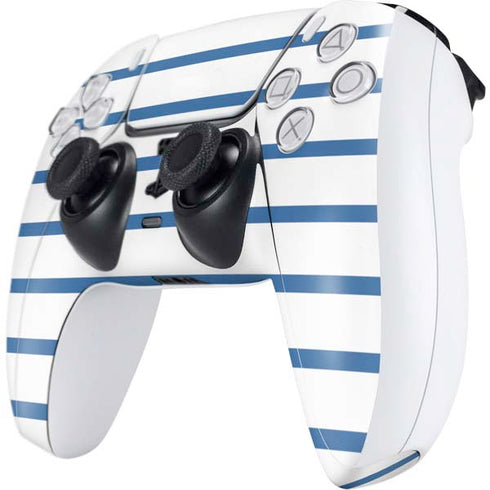 Blue and White Stripes PS5 Controller Skin