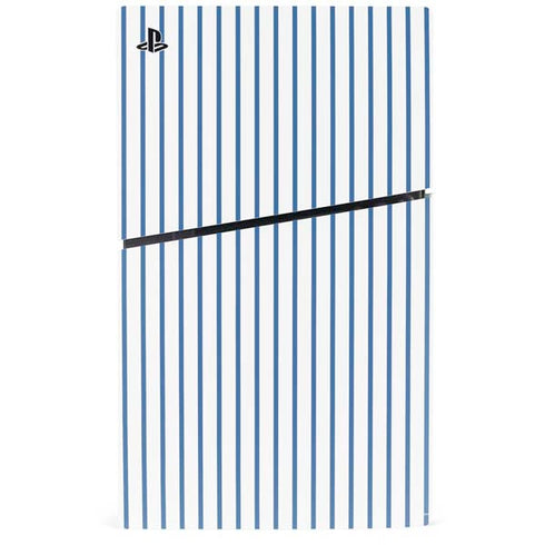Blue and White Stripes PS5 Slim Disk Bundle Skin