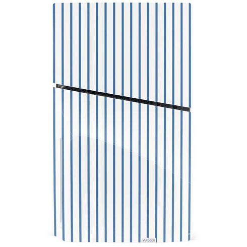 Blue and White Stripes PS5 Slim Disk Bundle Skin
