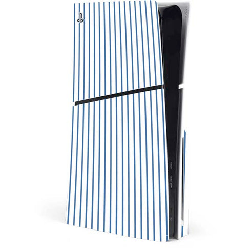 Blue and White Stripes PS5 Slim Disk Console Skin