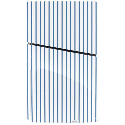 Blue and White Stripes PS5 Slim Disk Console Skin