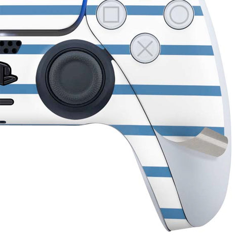 Blue and White Stripes PS5 Slim Digital Edition Bundle Skin