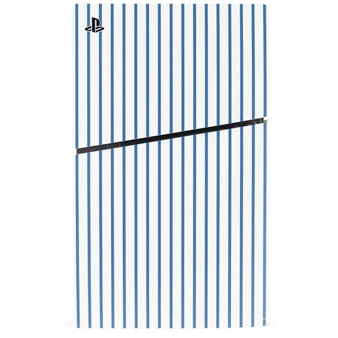 Blue and White Stripes PS5 Slim Digital Edition Console Skin