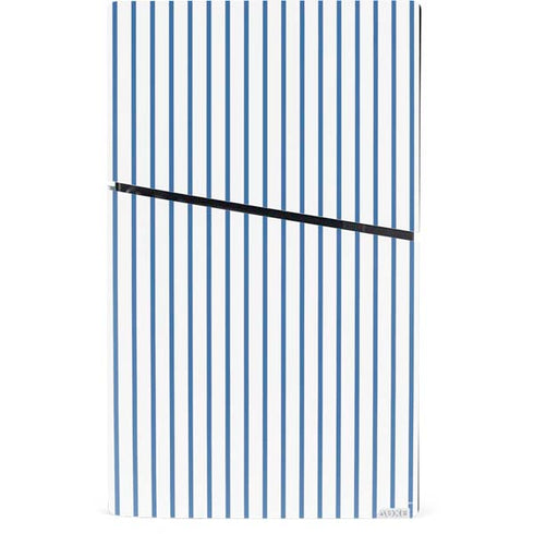 Blue and White Stripes PS5 Slim Digital Edition Console Skin