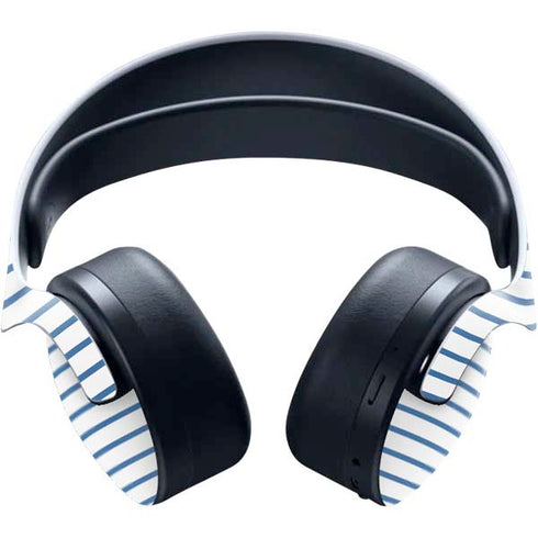 Blue and White Stripes PULSE 3D Wireless Headset for PS5 Skin
