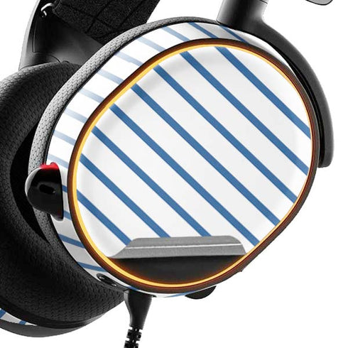 Blue and White Stripes SteelSeries Arctis 5 Skin