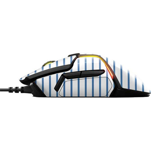 Blue and White Stripes SteelSeries Rival 600 Gaming Mouse Skin