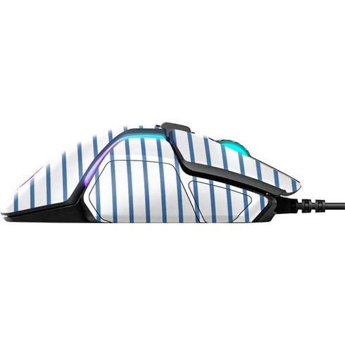 Blue and White Stripes SteelSeries Rival 600 Gaming Mouse Skin