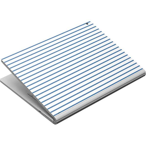 Blue and White Stripes Surface Book Skin