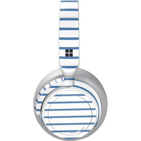 Blue and White Stripes Surface Headphones Skin