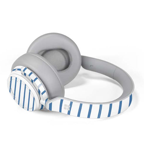 Blue and White Stripes Surface Headphones Skin
