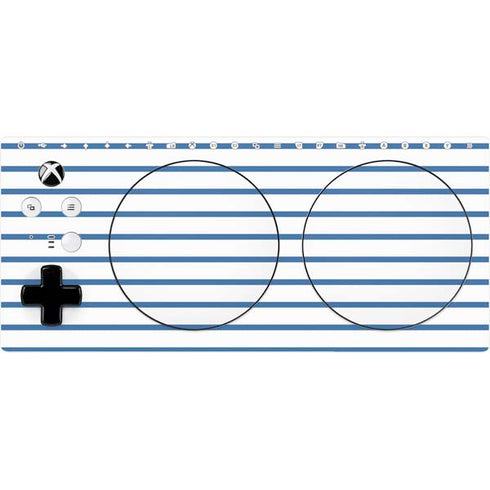 Blue and White Stripes Xbox Adaptive Controller Skin