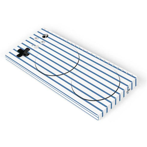 Blue and White Stripes Xbox Adaptive Controller Skin