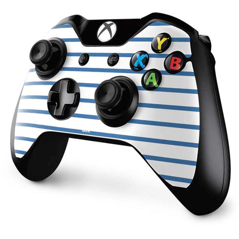Blue and White Stripes Xbox One Controller Skin