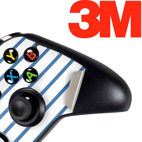 Blue and White Stripes Xbox One Controller Skin