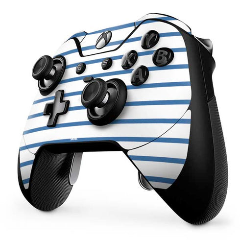 Blue and White Stripes Xbox One Elite Controller Skin
