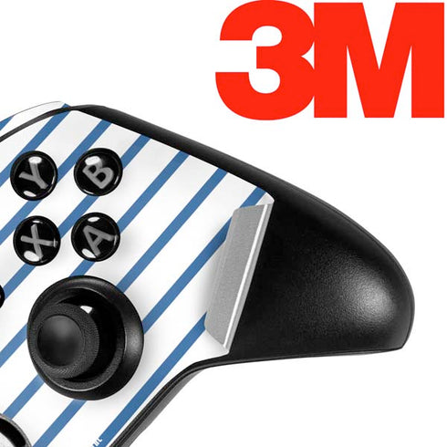 Blue and White Stripes Xbox One Elite Controller Skin