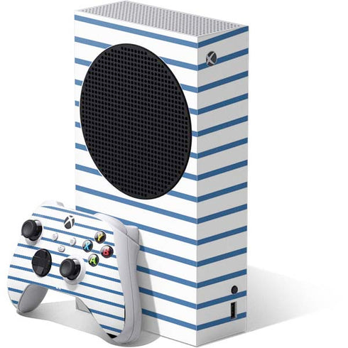 Blue and White Stripes Xbox Series S Skins