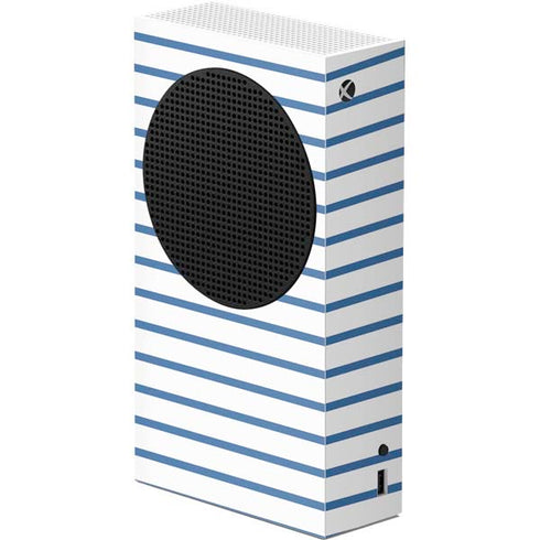 Blue and White Stripes Xbox Series S Console Skin
