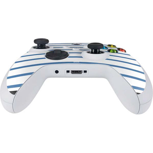 Blue and White Stripes Xbox Series S Controller Skin