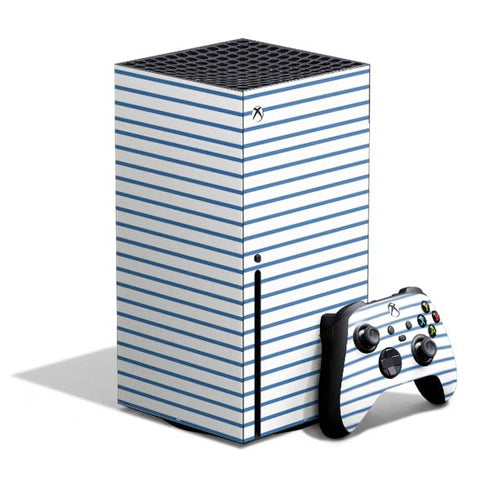 Blue and White Stripes Xbox Series X Bundle Skin
