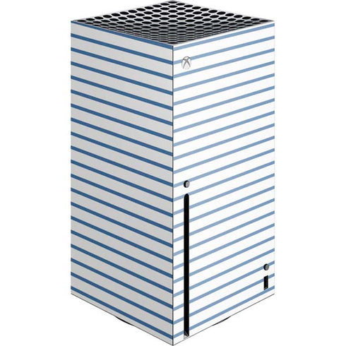Blue and White Stripes Xbox Series X Console Skin