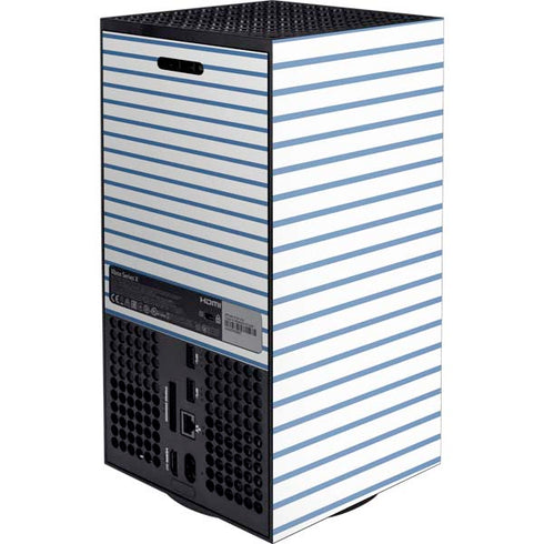 Blue and White Stripes Xbox Series X Console Skin