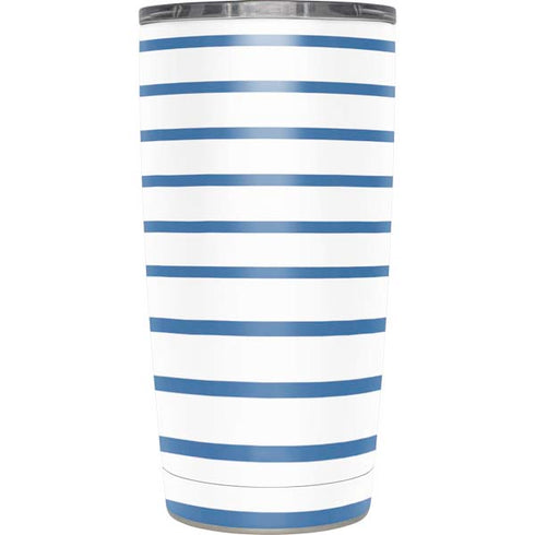 Blue and White Stripes Yeti 20oz Tumbler Skin