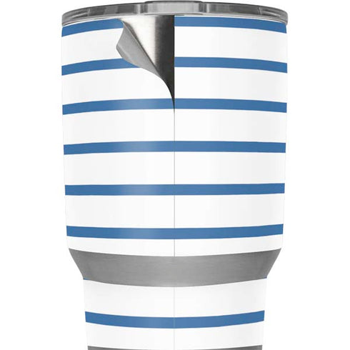 Blue and White Stripes Yeti 20oz Tumbler Skin