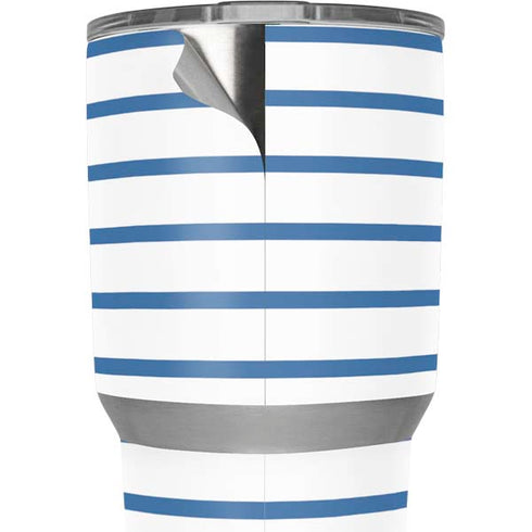 Blue and White Stripes Yeti 30oz Rambler Tumbler Skin