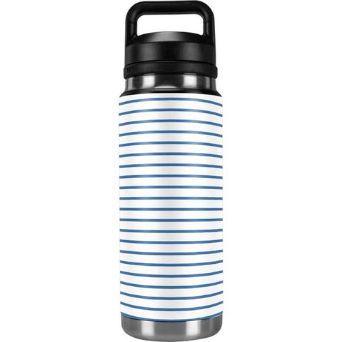 Blue and White Stripes YETI Rambler 26oz Bottle Skin