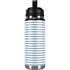 Blue and White Stripes YETI Rambler 26oz Bottle Skin