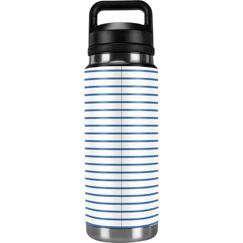 Blue and White Stripes YETI Rambler 26oz Bottle Skin