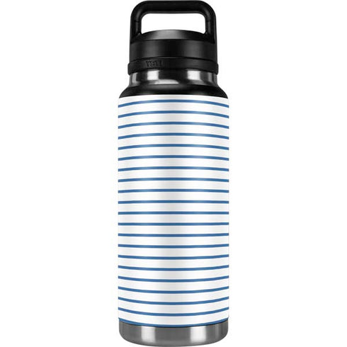 Blue and White Stripes YETI Rambler 36oz Bottle Skin